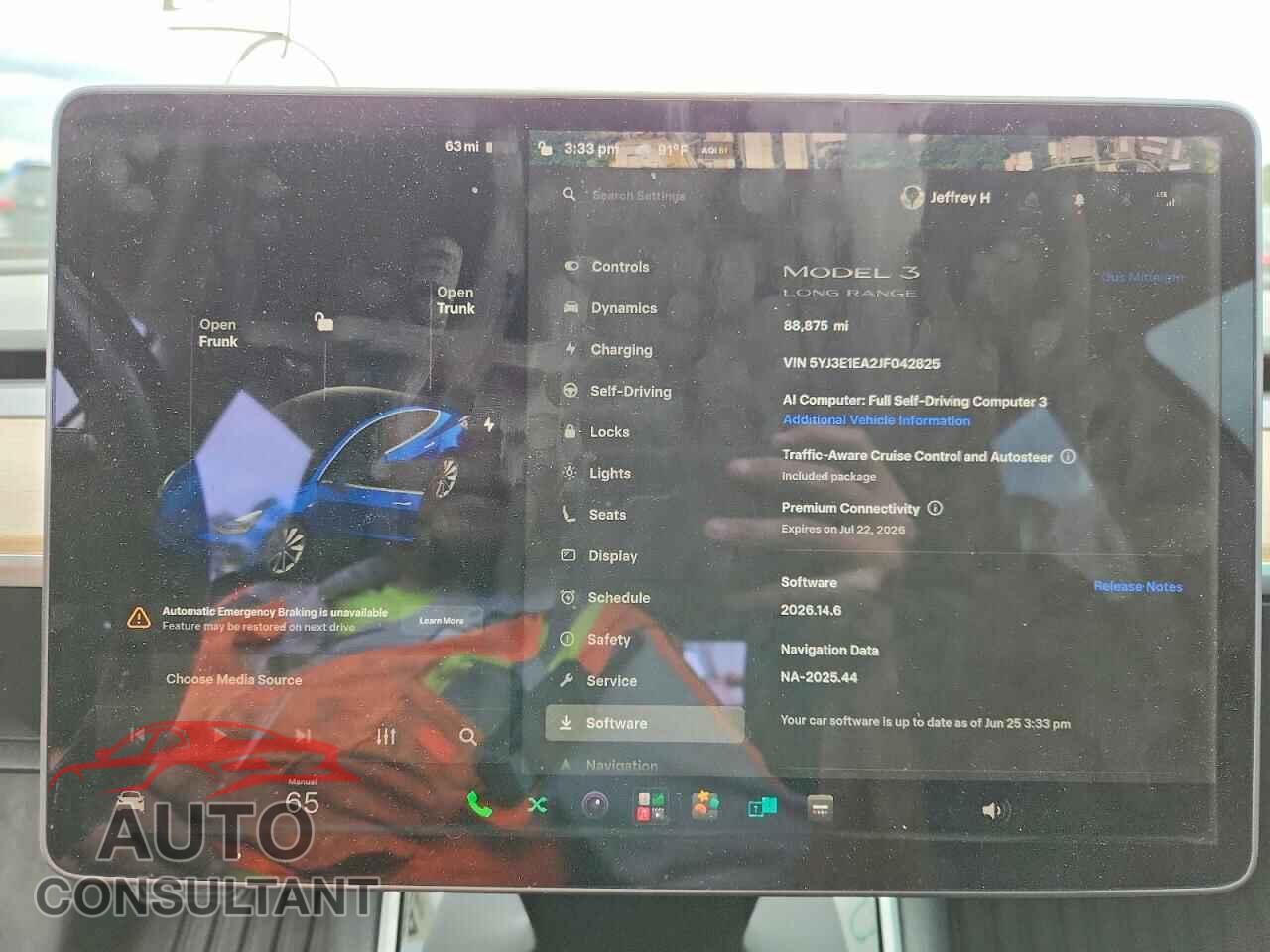TESLA MODEL 3 2018 - 5YJ3E1EA2JF042825
