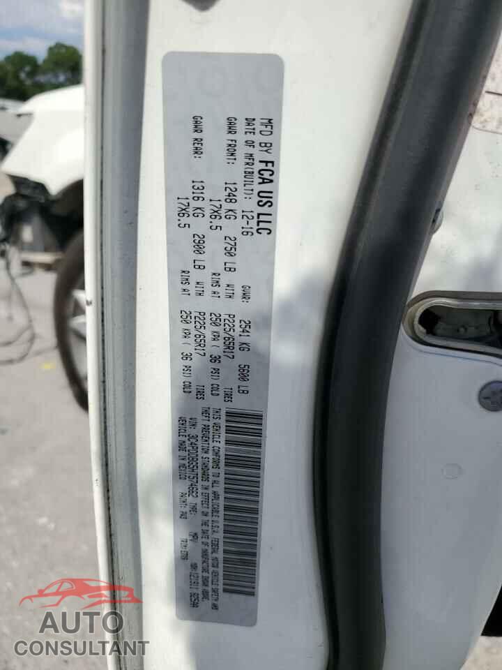 DODGE JOURNEY 2017 - 3C4PDDBG5HT574662