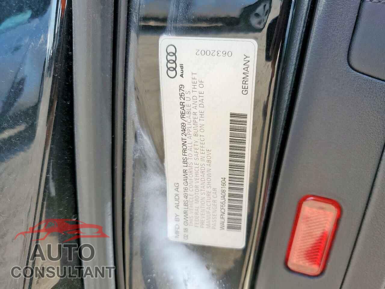 AUDI A5 2018 - WAUFNCF55JA081604