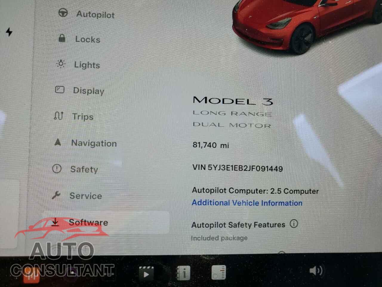 TESLA MODEL 3 2018 - 5YJ3E1EB2JF091449