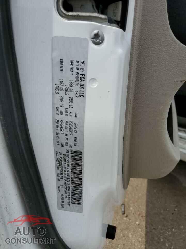 DODGE CARAVAN 2016 - 2C4RDGCG2GR350503