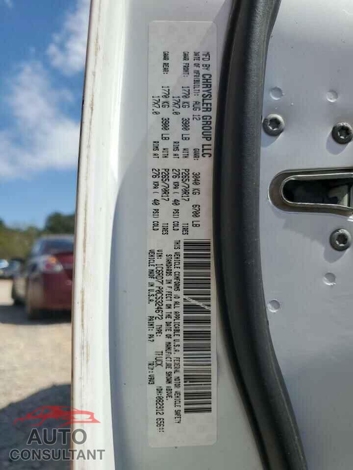 DODGE RAM 1500 2012 - 1C6RD7FP0CS324672