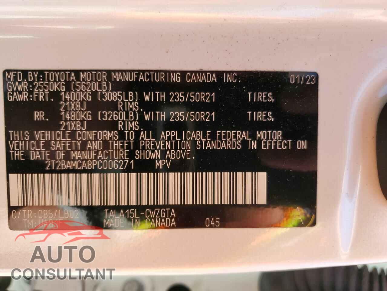 LEXUS RX350 2023 - 2T2BAMCA8PC006271