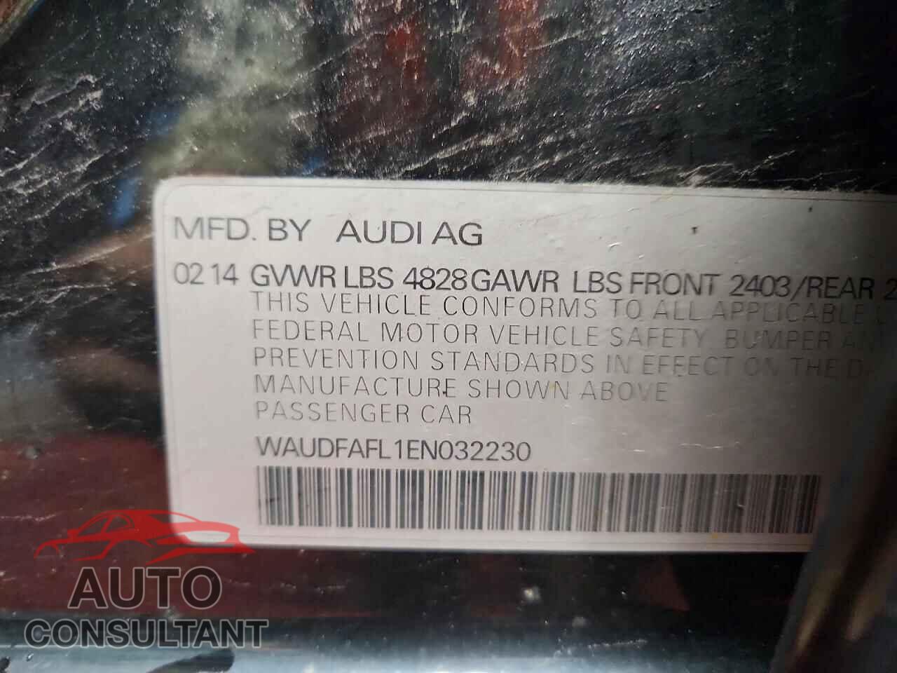 AUDI A4 2014 - WAUDFAFL1EN032230
