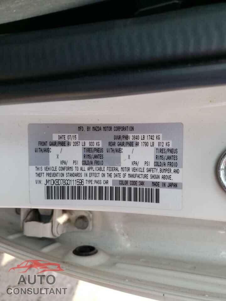 MAZDA CX-3 2016 - JM1DKBD78G0111596