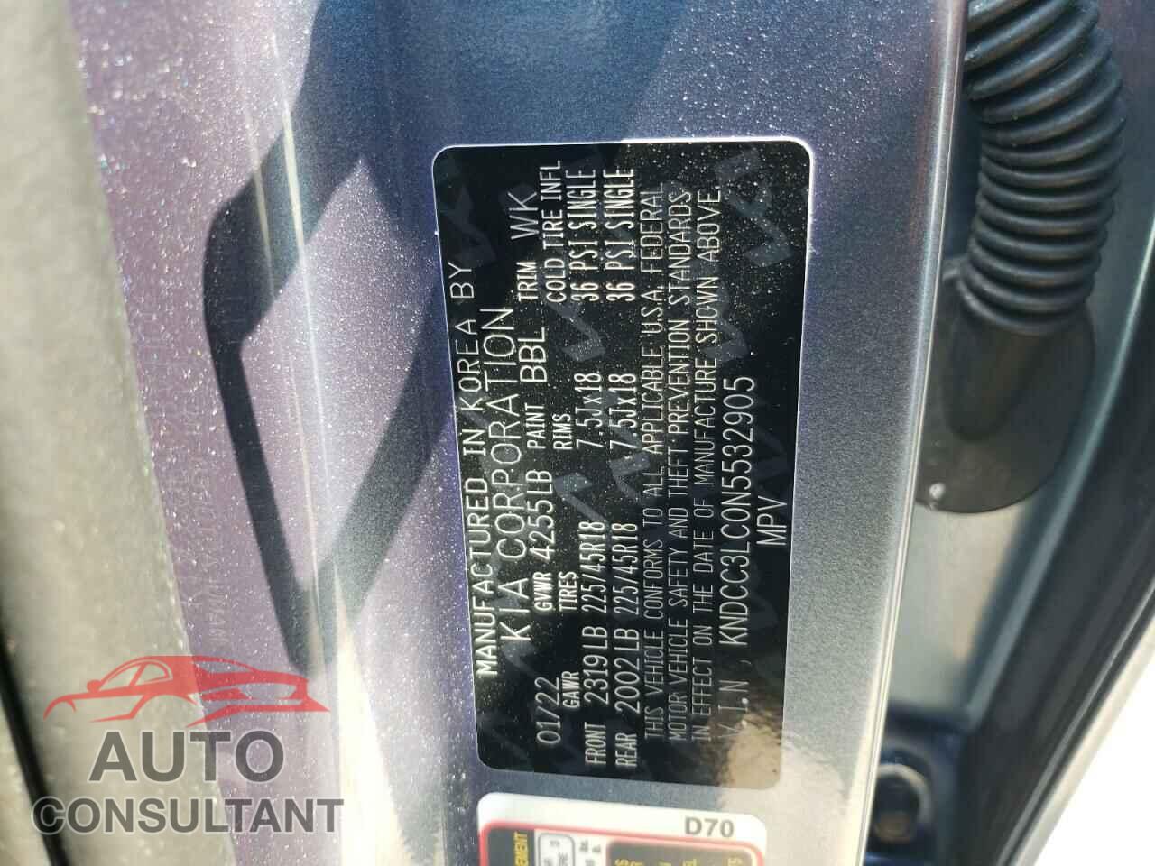 KIA NIRO 2022 - KNDCC3LC0N5532905