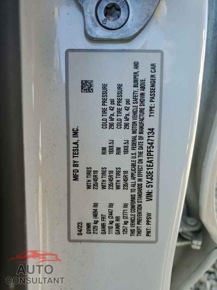 TESLA MODEL 3 2023 - 5YJ3E1EA1PF547134