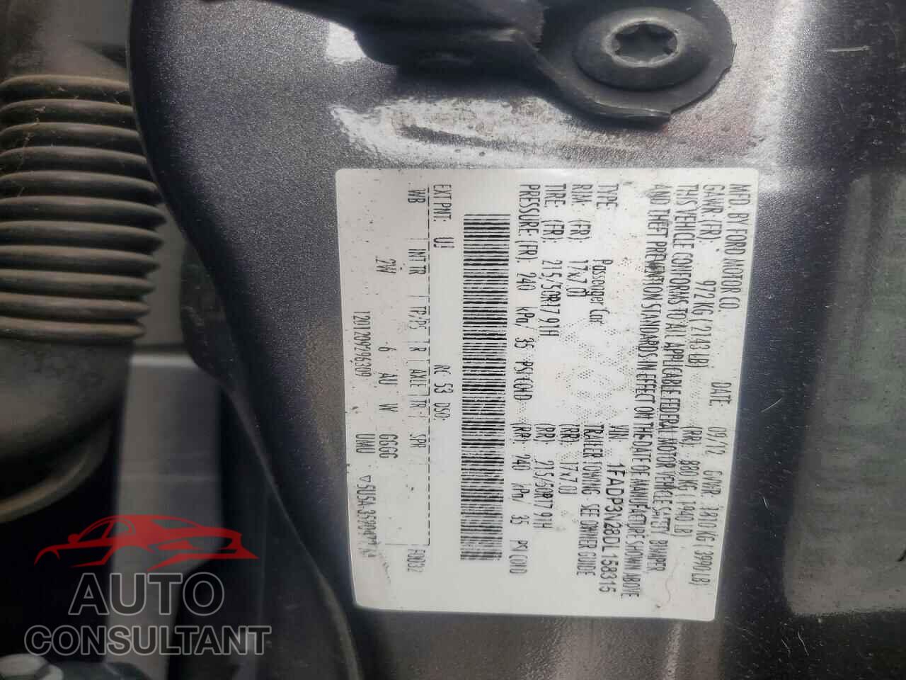 FORD FOCUS 2013 - 1FADP3N28DL158315