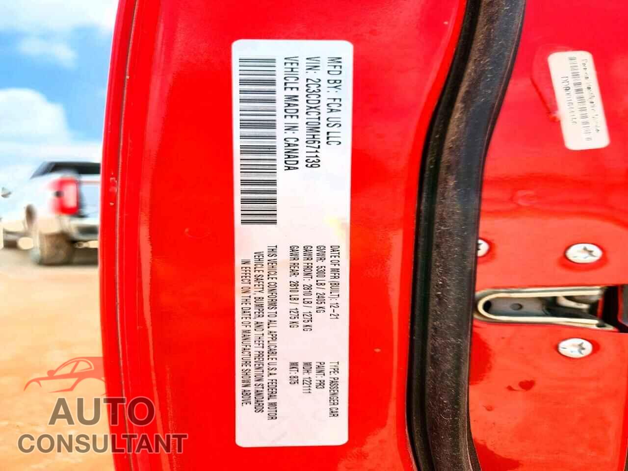 DODGE CHARGER 2021 - 2C3CDXCT0MH671139