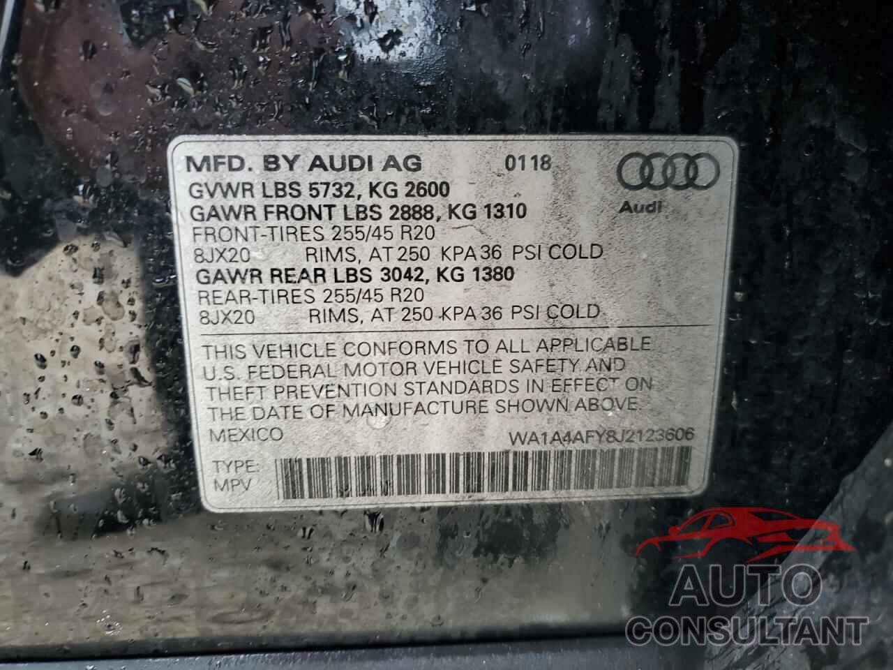 AUDI SQ5 2018 - WA1A4AFY8J2123606