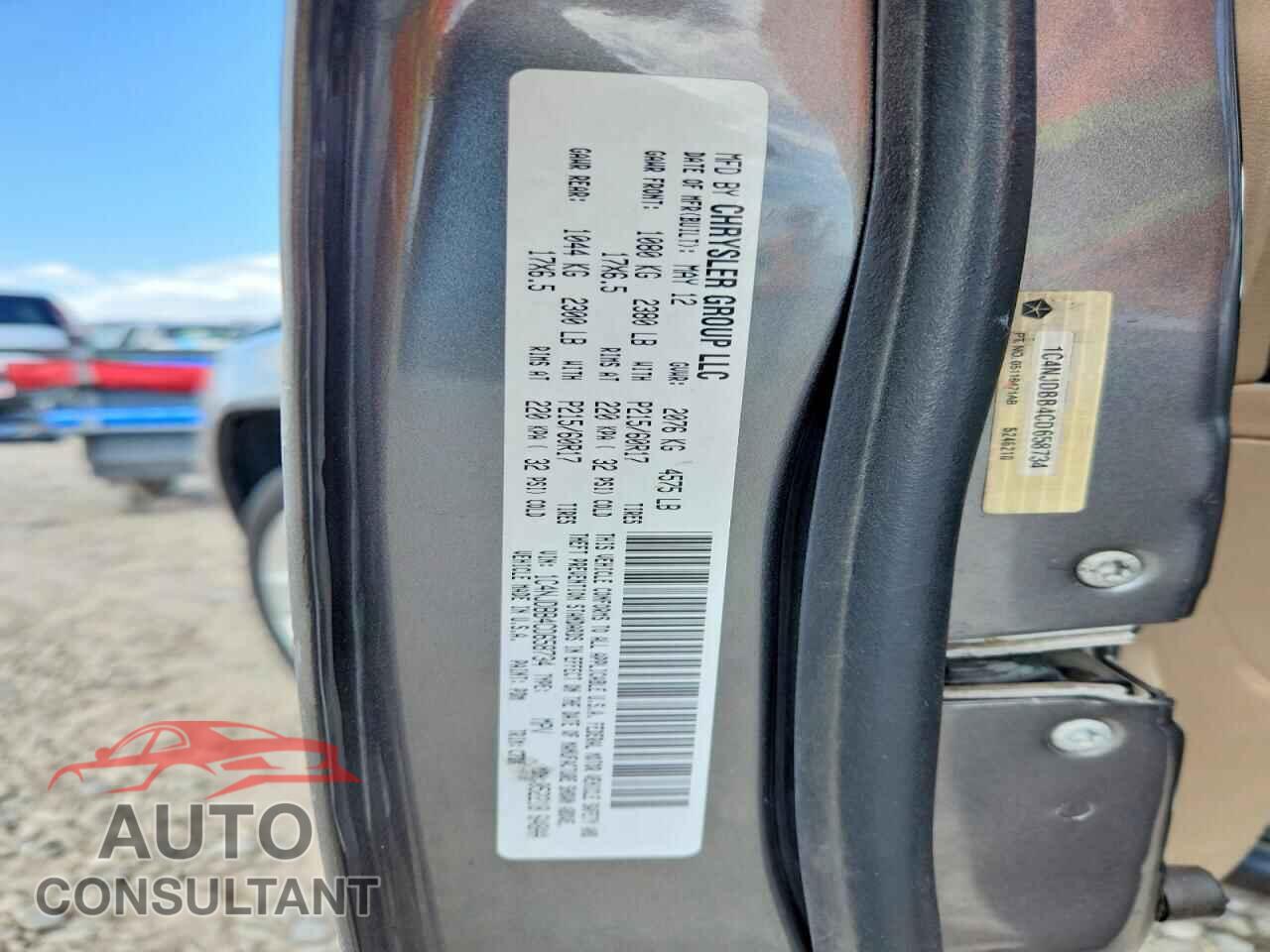 JEEP COMPASS 2012 - 1C4NJDBB4CD658734