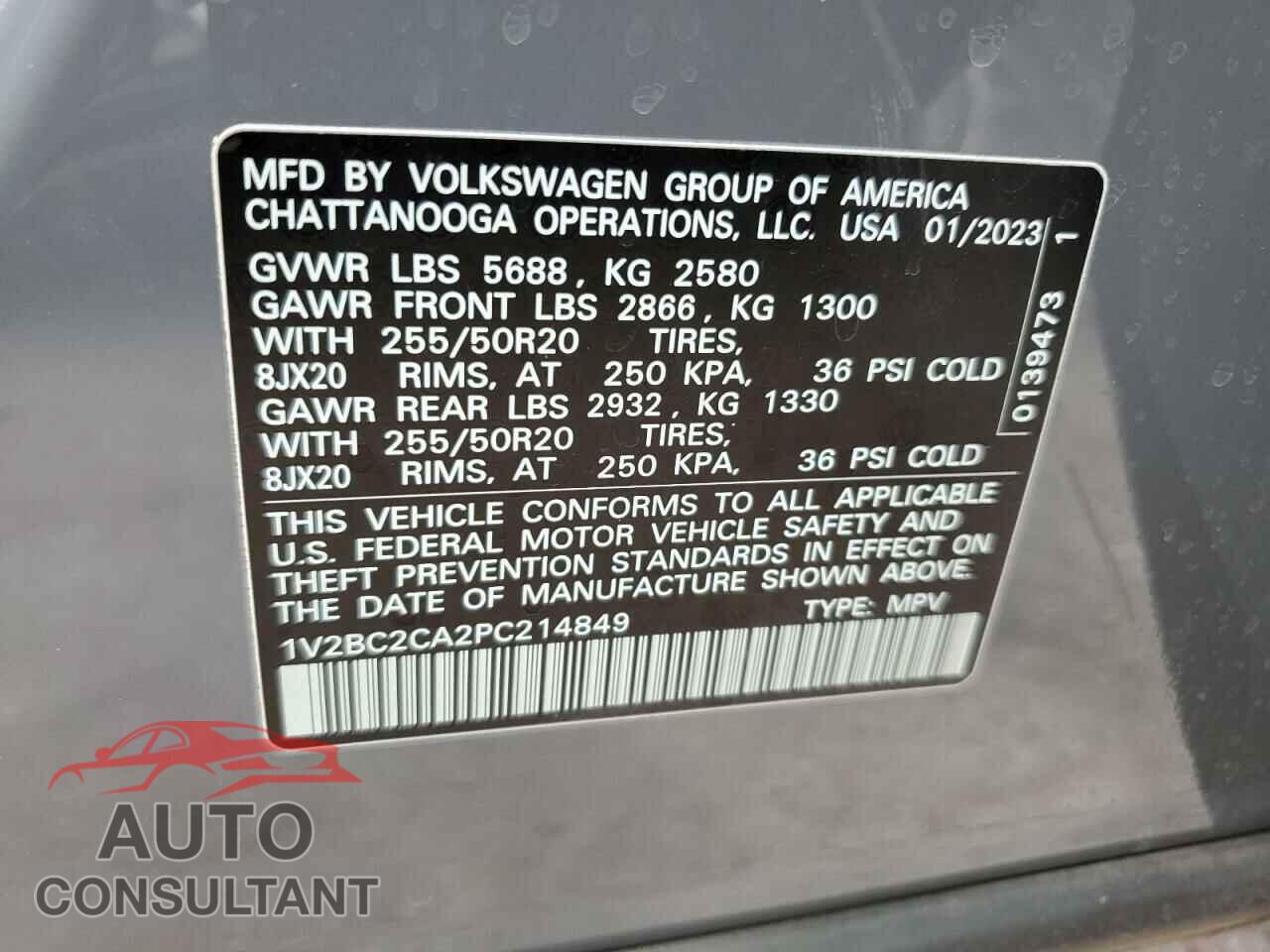 VOLKSWAGEN ATLAS 2023 - 1V2BC2CA2PC214849
