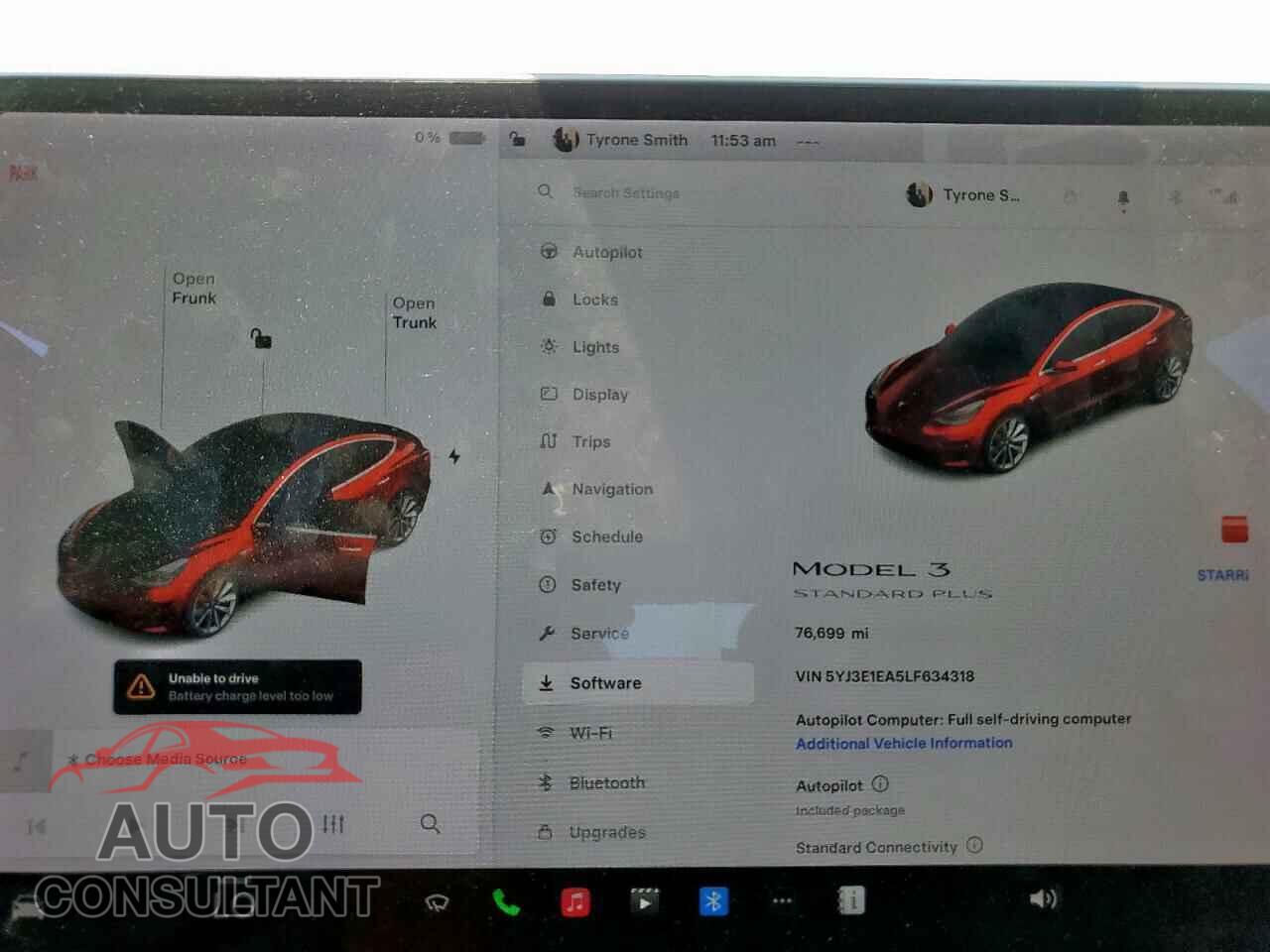 TESLA MODEL 3 2020 - 5YJ3E1EA5LF634318