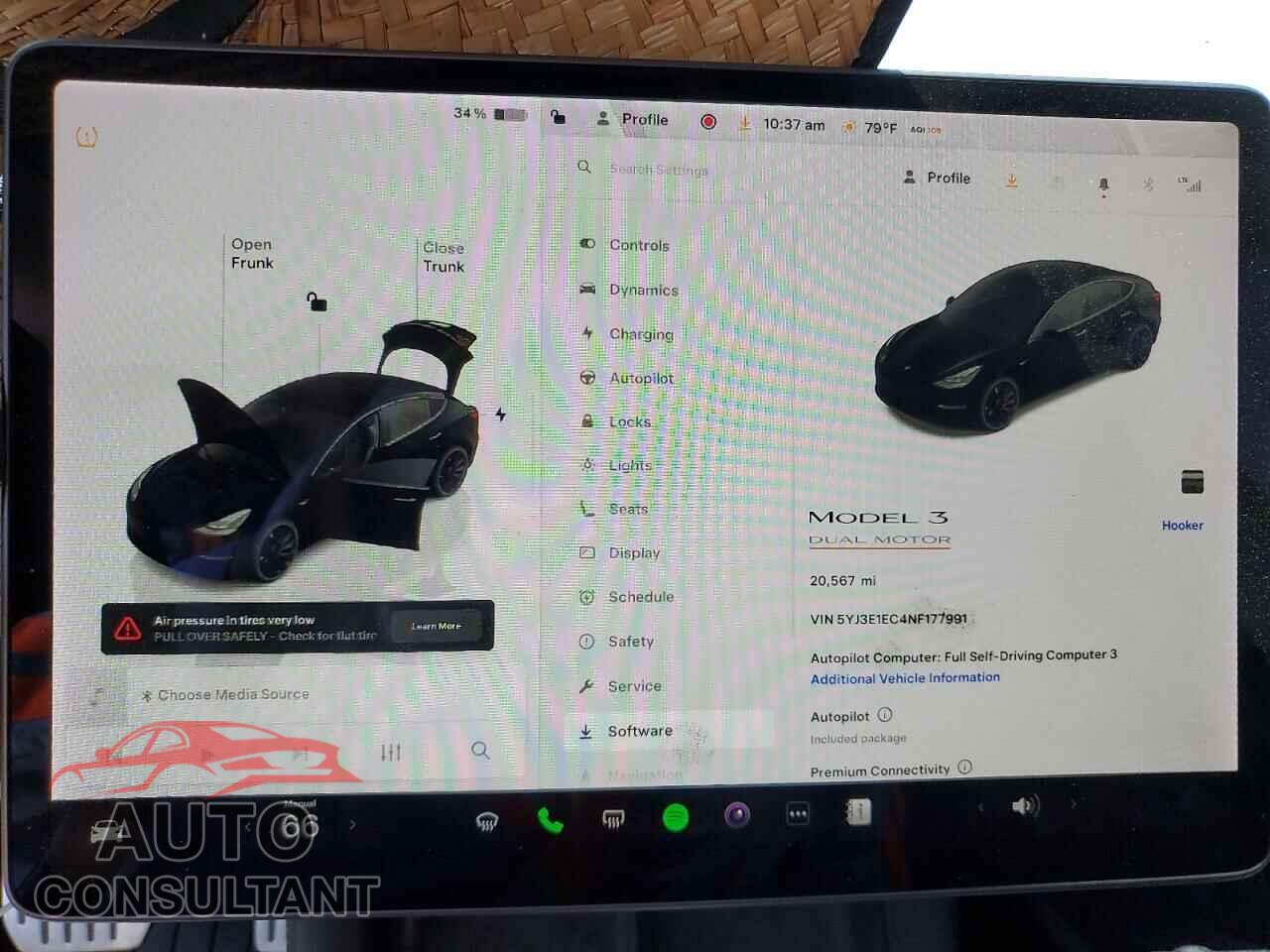 TESLA MODEL 3 2022 - 5YJ3E1EC4NF177991