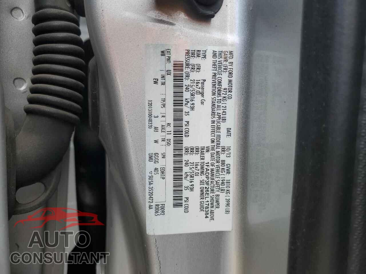 FORD FOCUS 2014 - 1FADP3F26EL178384