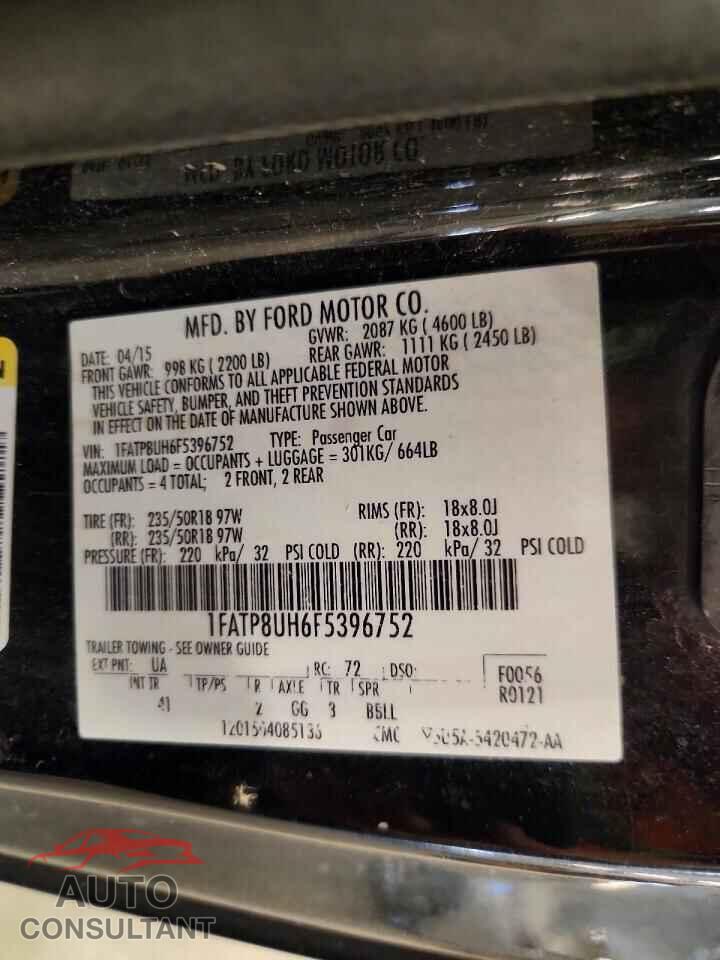 FORD MUSTANG 2015 - 1FATP8UH6F5396752