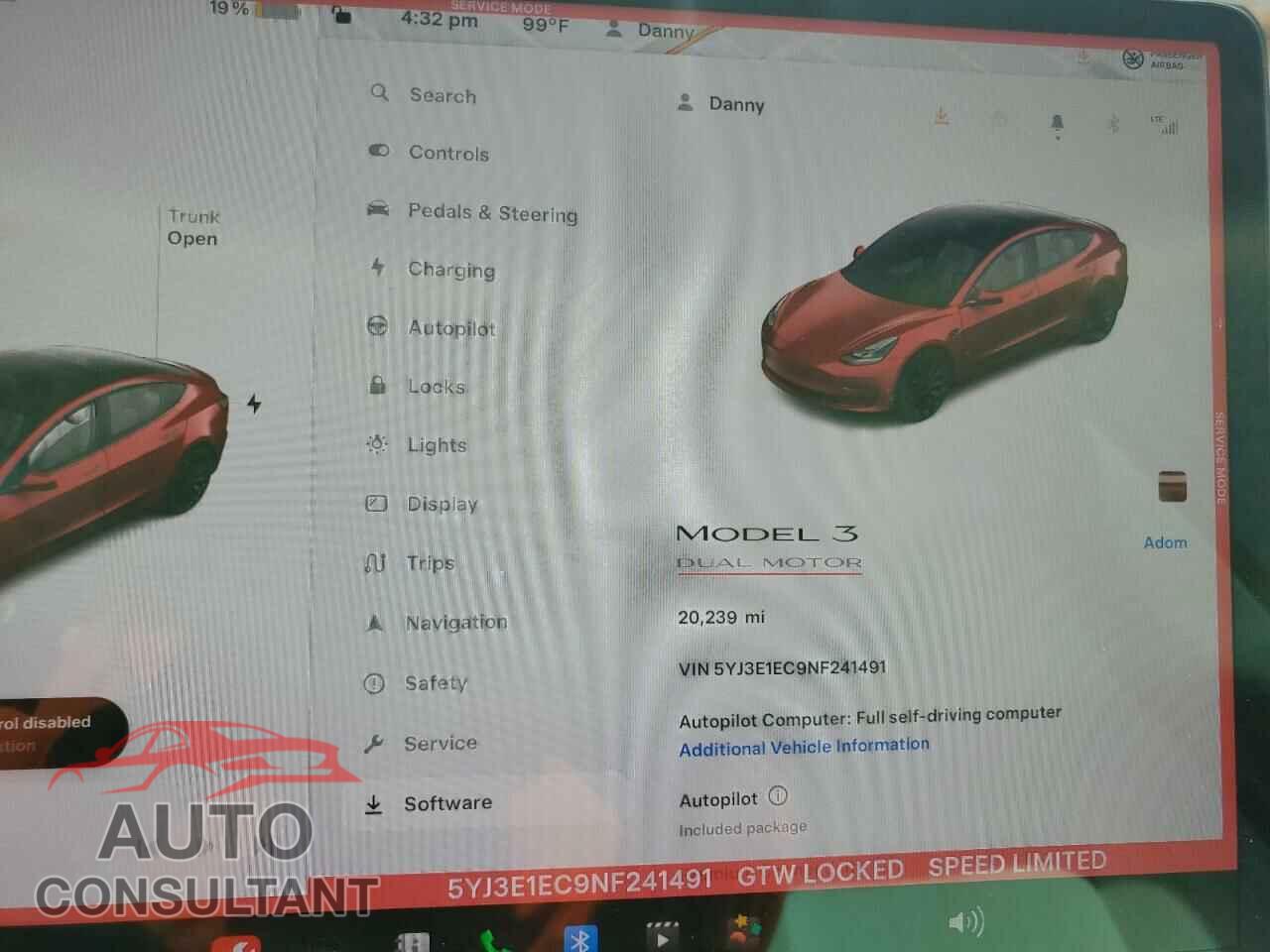 TESLA MODEL 3 2022 - 5YJ3E1EC9NF241491