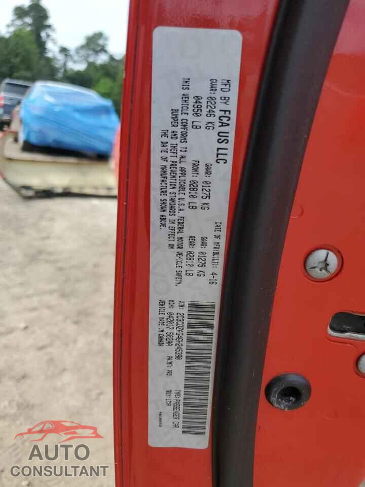 DODGE CHALLENGER 2016 - 2C3CDZAG4GH245380