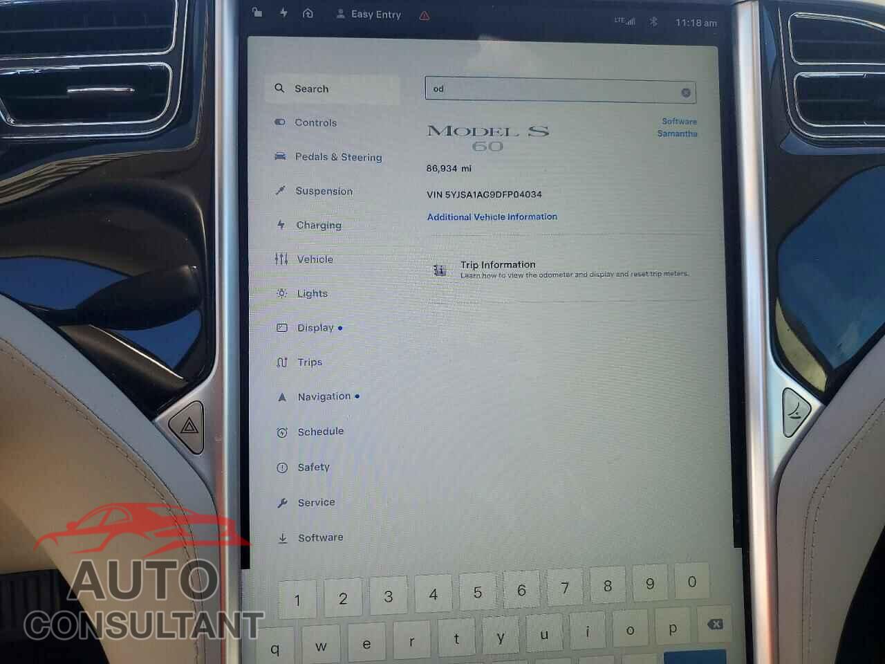 TESLA MODEL S 2013 - 5YJSA1AG9DFP04034