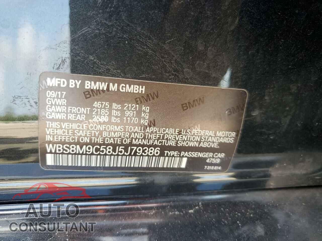BMW M3 2018 - WBS8M9C58J5J79386