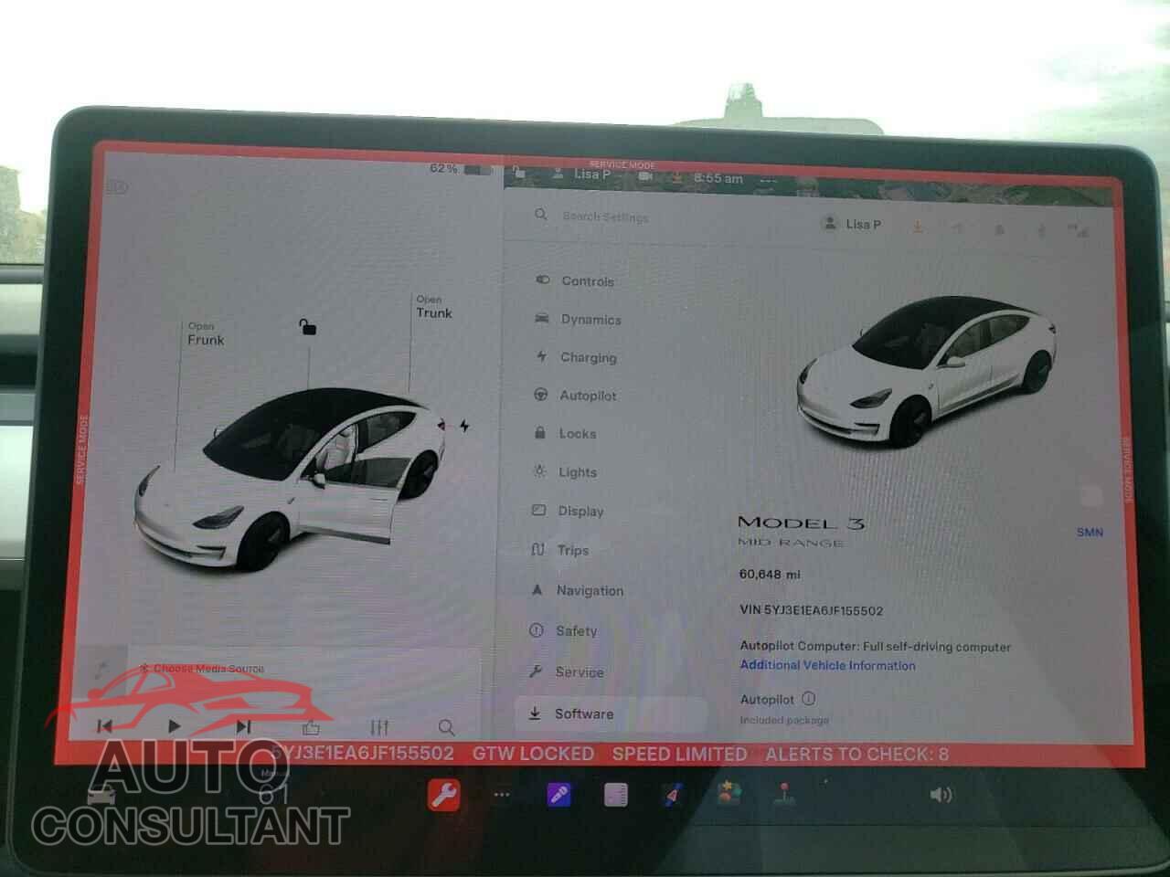 TESLA MODEL 3 2018 - 5YJ3E1EA6JF155502