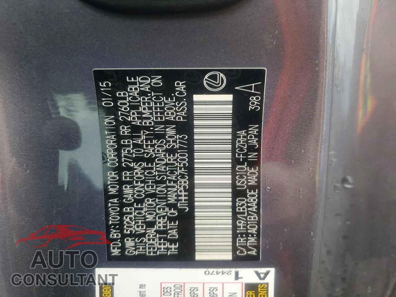 LEXUS RC300 2015 - JTHHP5BC7F5001773