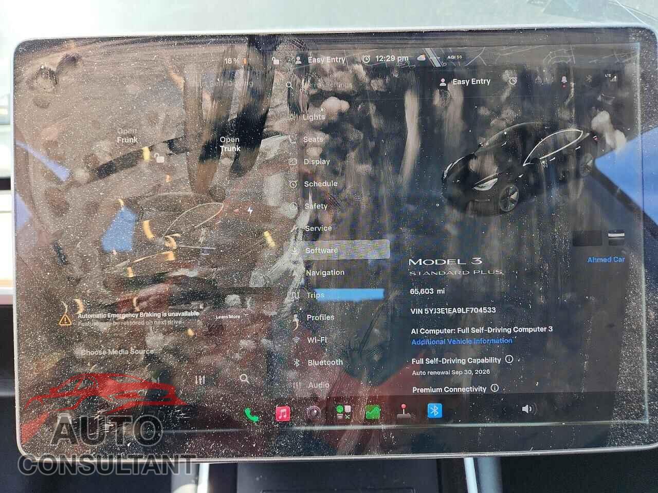 TESLA MODEL 3 2020 - 5YJ3E1EA9LF704533