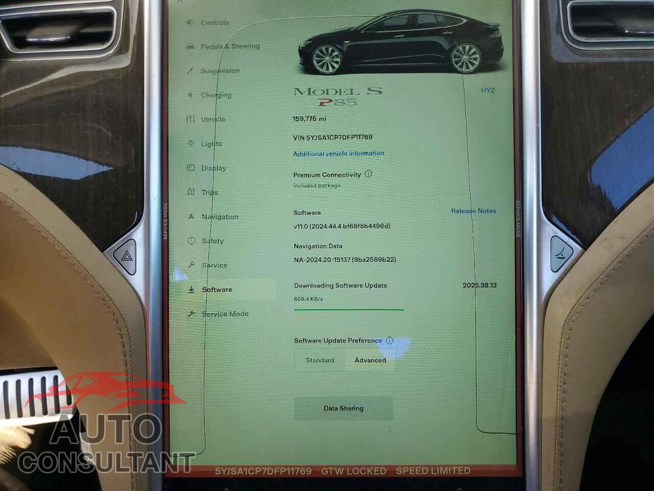 TESLA MODEL S 2013 - 5YJSA1CP7DFP11769