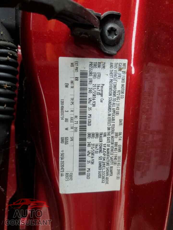 FORD FOCUS 2014 - 1FADP3K28EL333832