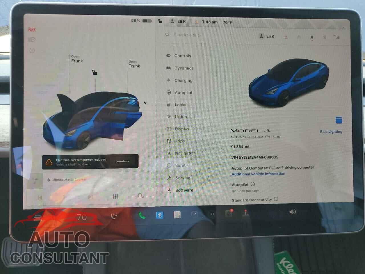 TESLA MODEL 3 2021 - 5YJ3E1EA4MF089035