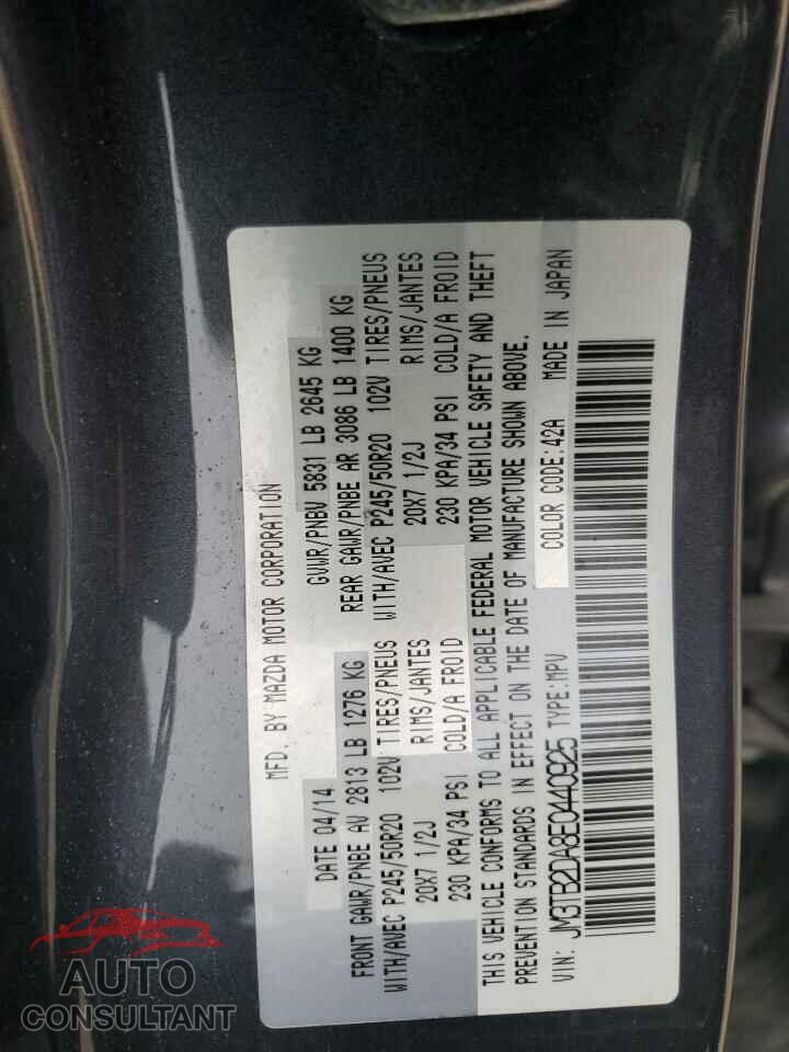 MAZDA CX-9 2014 - JM3TB2DA8E0440925