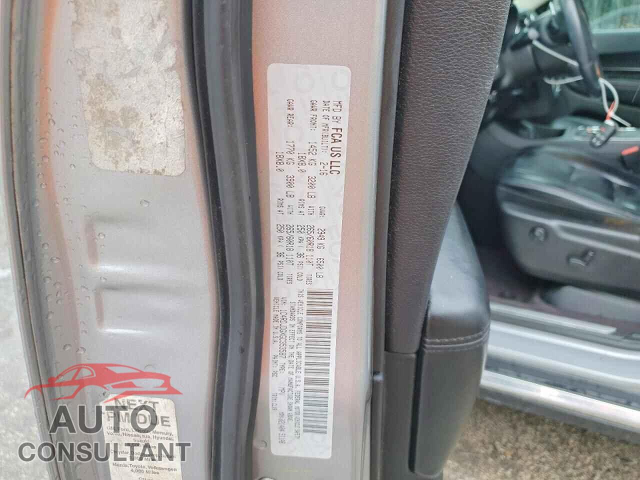 DODGE DURANGO 2016 - 1C4RDJDGXGC353587