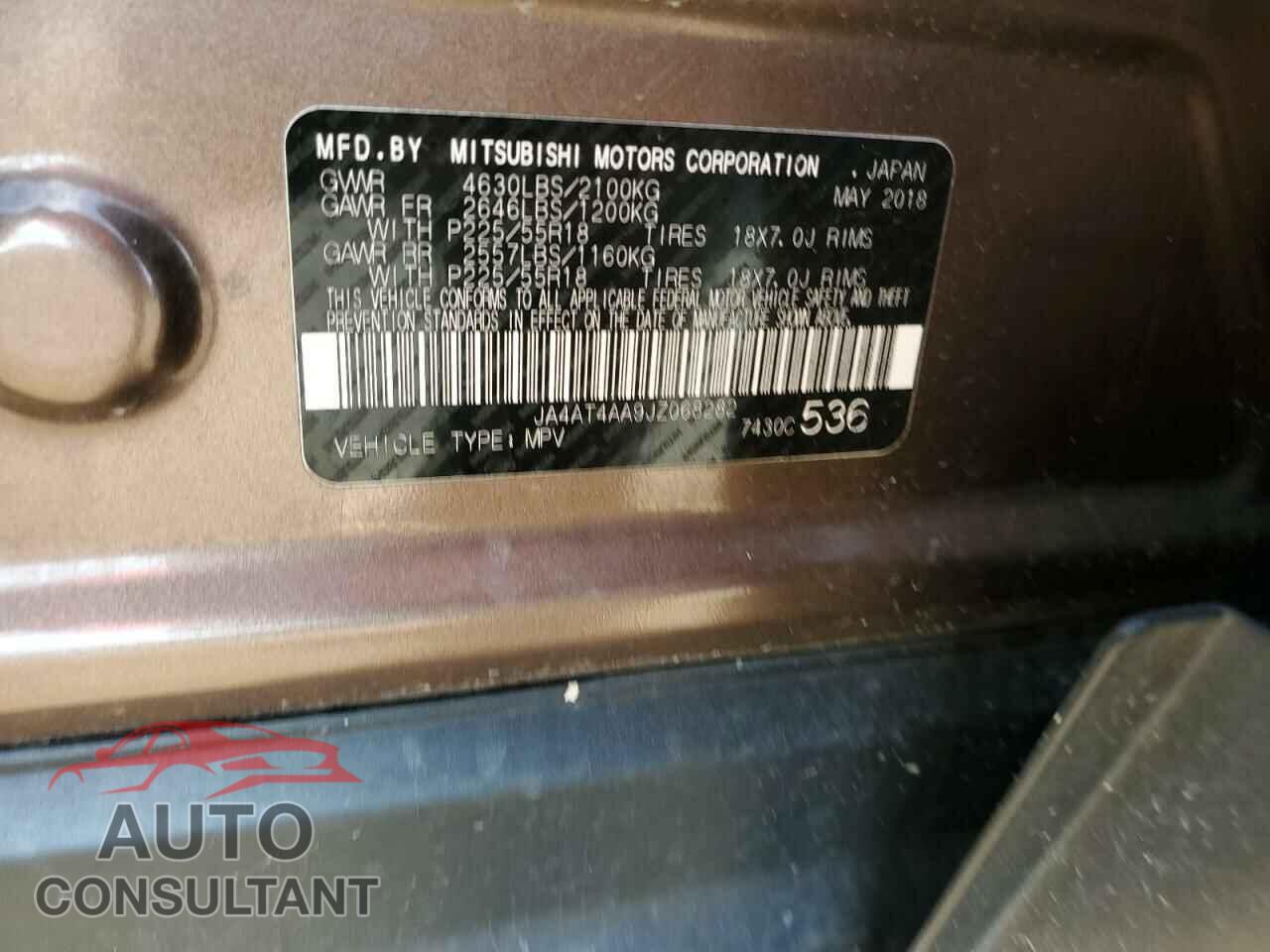 MITSUBISHI ECLIPSE 2018 - JA4AT4AA9JZ068282