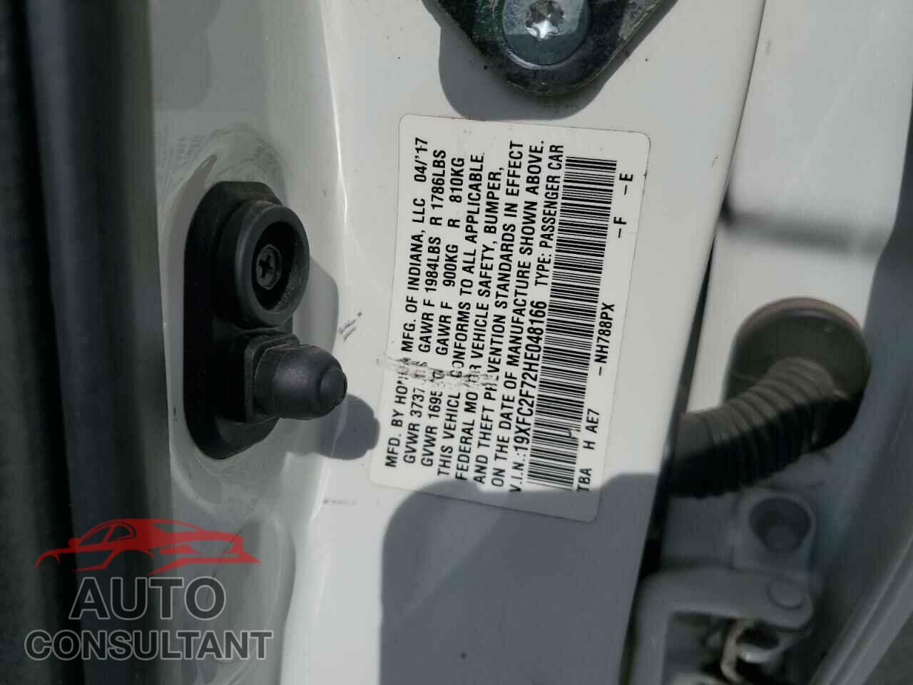 HONDA CIVIC 2017 - 19XFC2F72HE048166