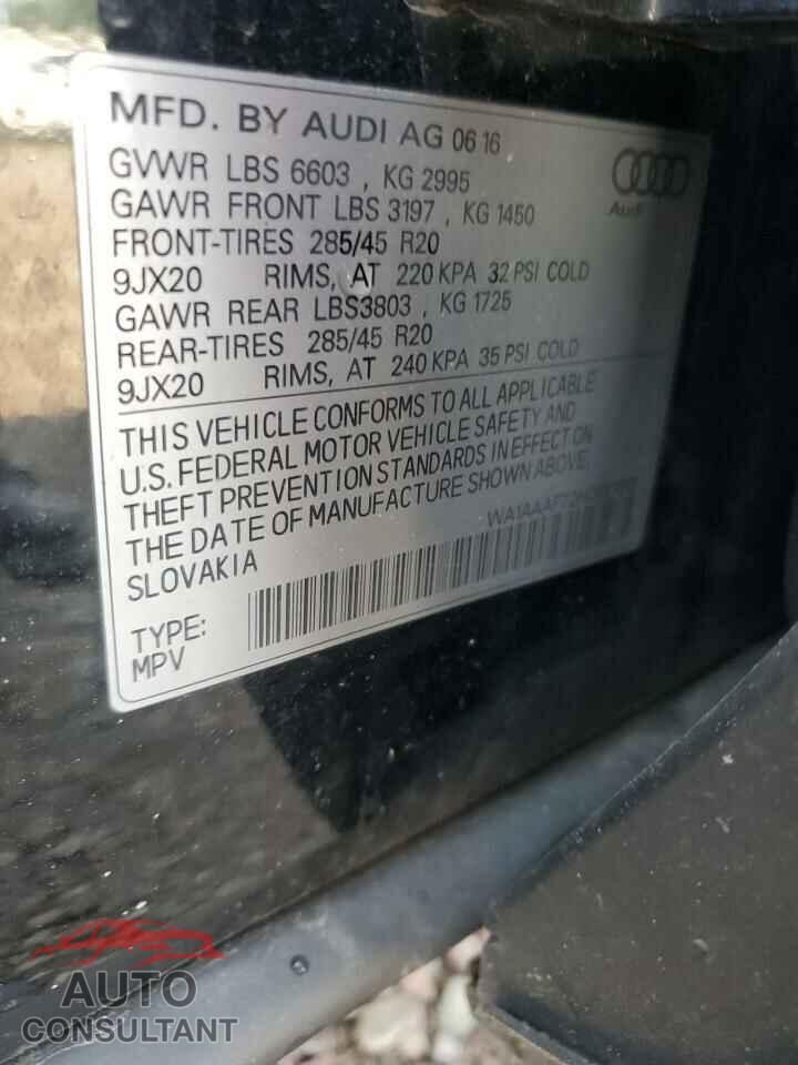AUDI Q7 2017 - WA1AAAF72HD021913