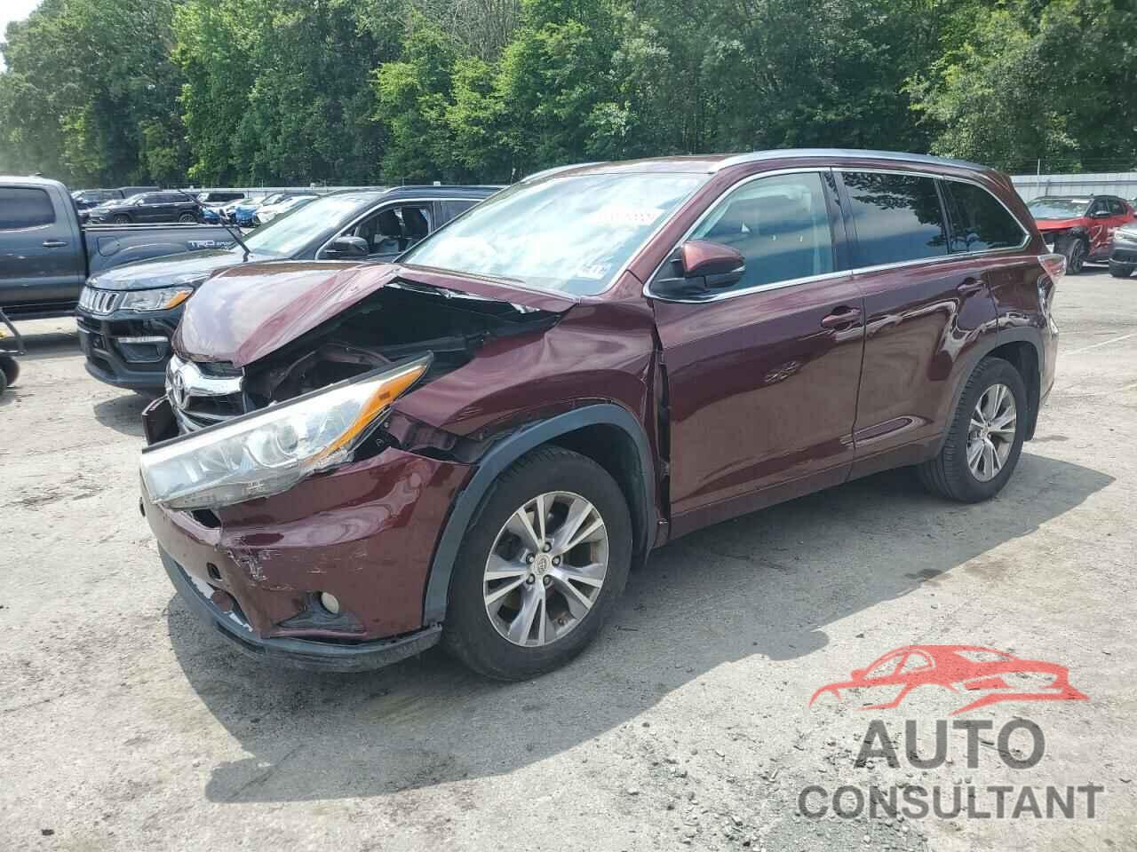 TOYOTA HIGHLANDER 2015 - 5TDJKRFH9FS119672