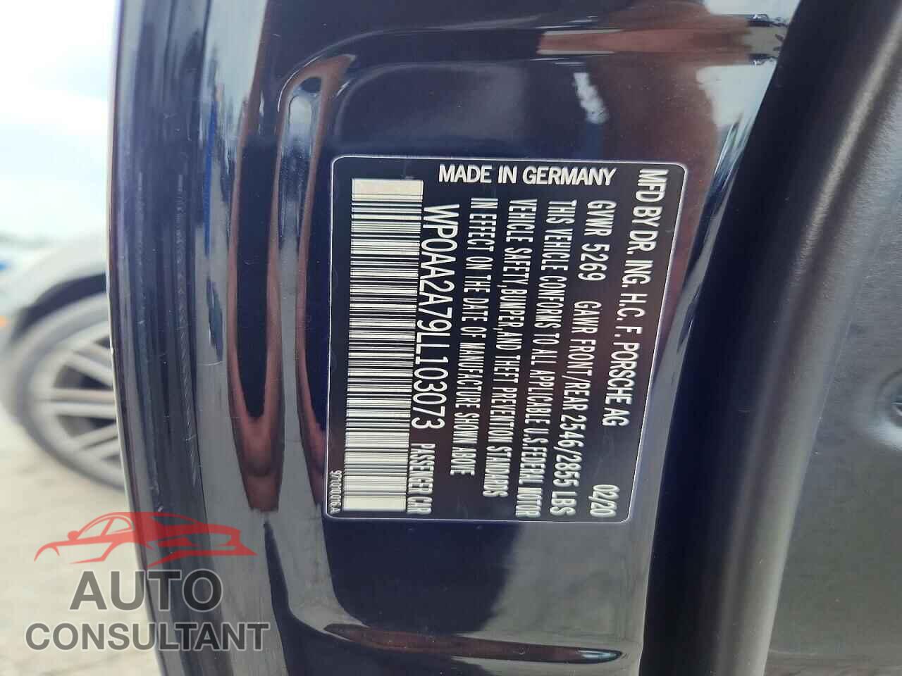 PORSCHE PANAMERA 2020 - WP0AA2A79LL103073