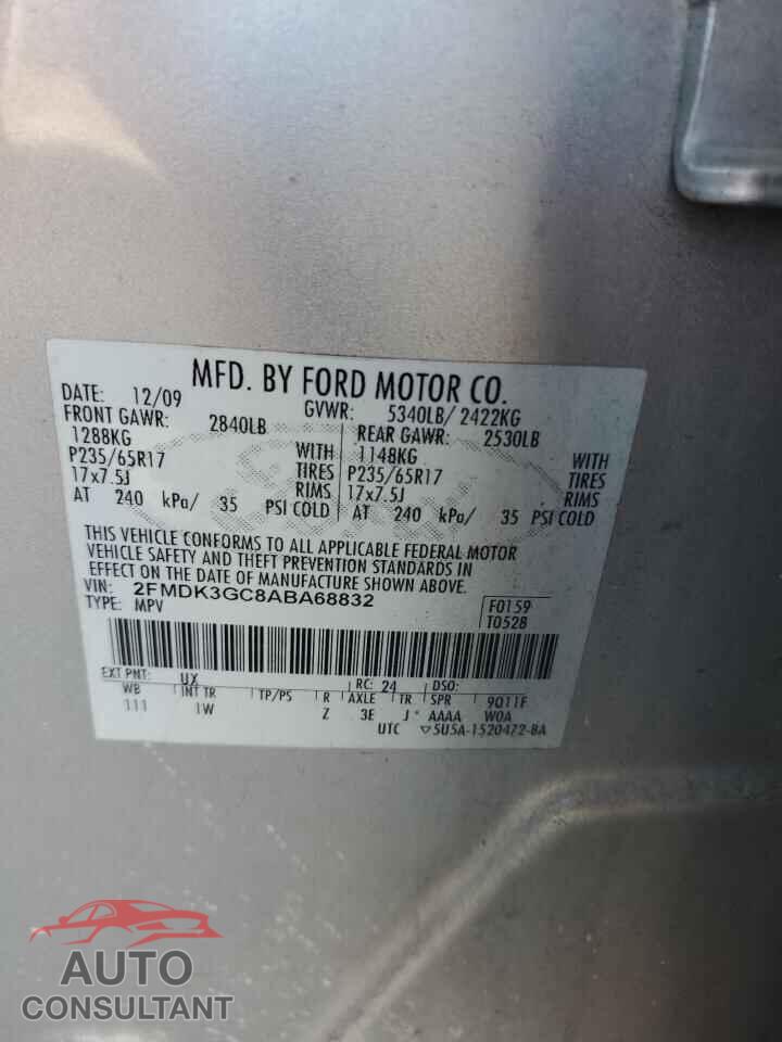 FORD EDGE 2010 - 2FMDK3GC8ABA68832