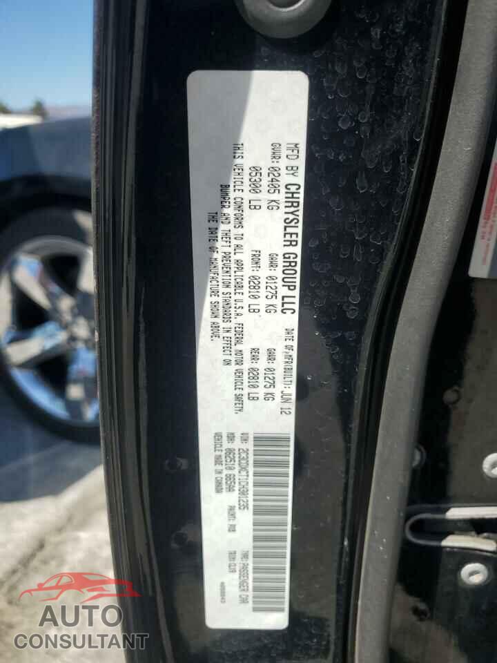 DODGE CHARGER 2012 - 2C3CDXCT1CH301235