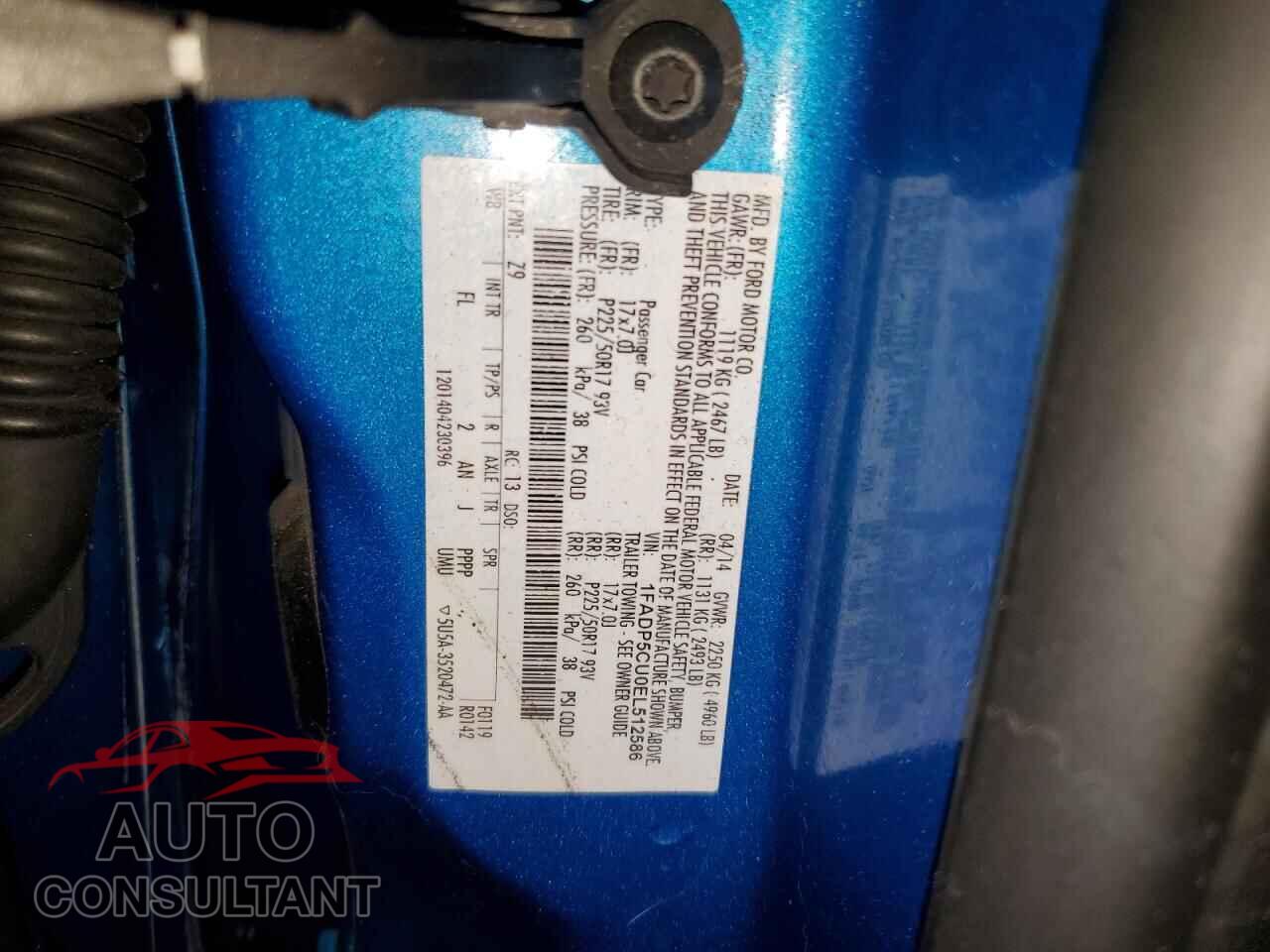 FORD CMAX 2014 - 1FADP5CU0EL512586