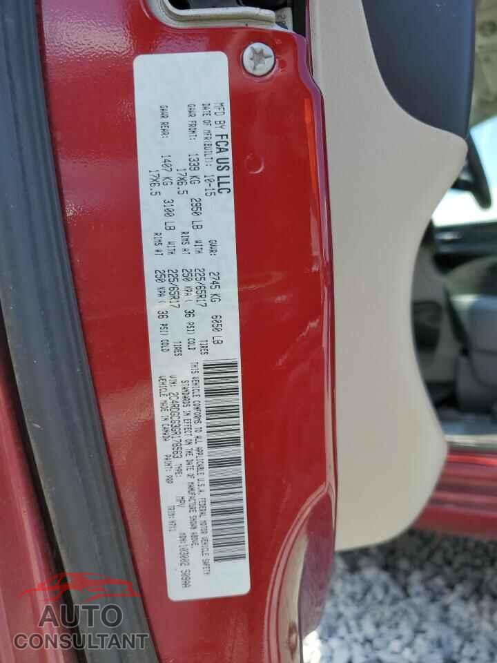 DODGE CARAVAN 2016 - 2C4RDGCG3GR178563