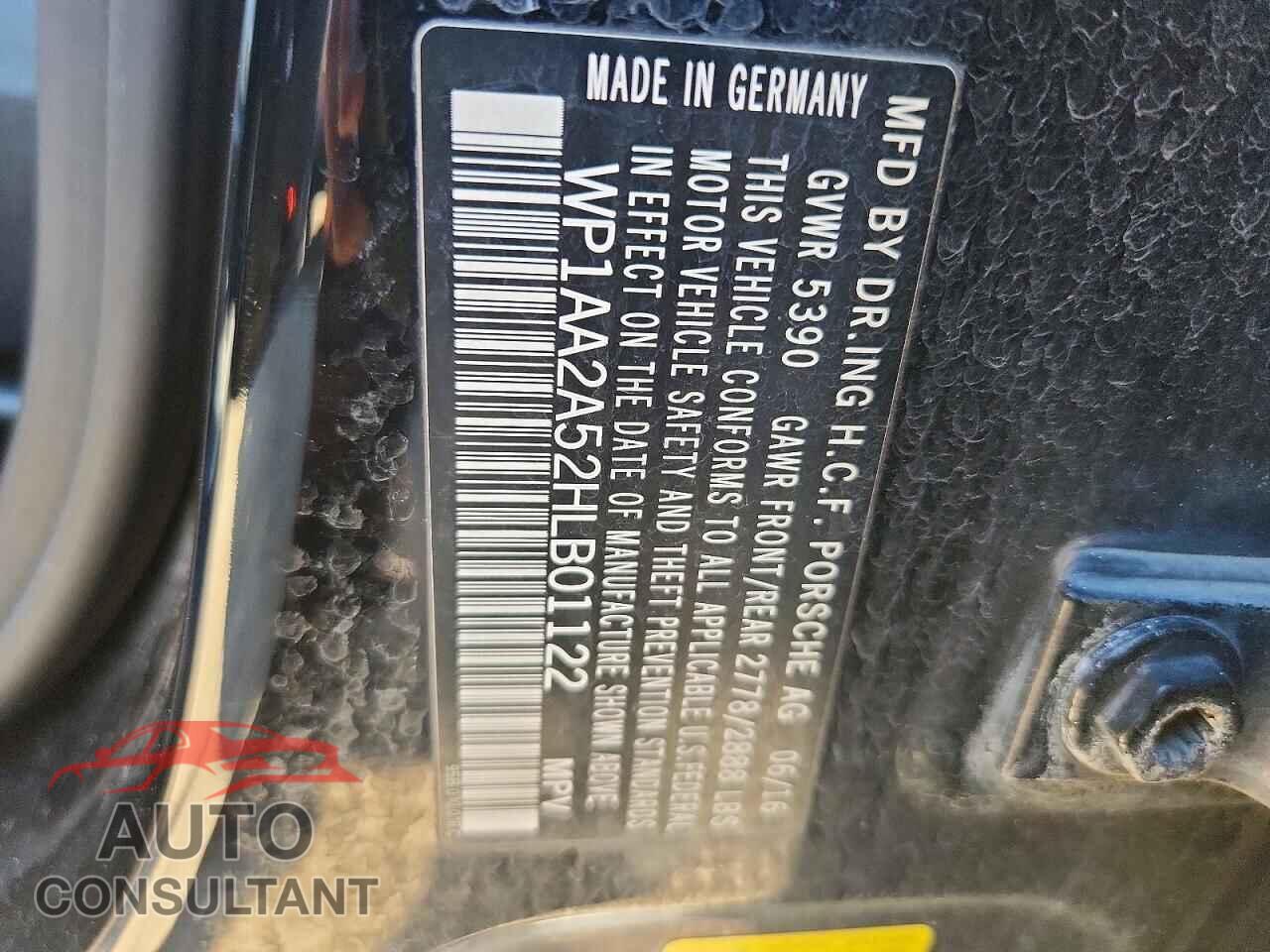 PORSCHE MACAN 2017 - WP1AA2A52HLB01122
