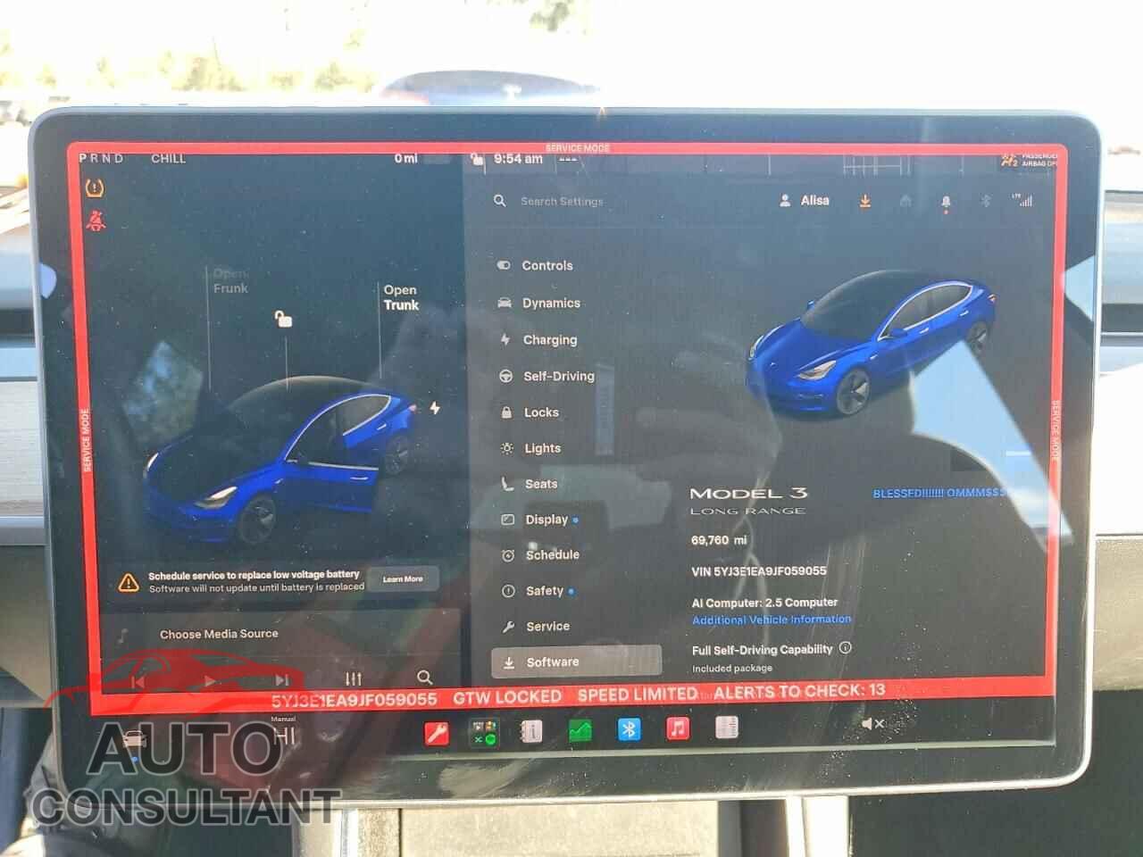 TESLA MODEL 3 2018 - 5YJ3E1EA9JF059055