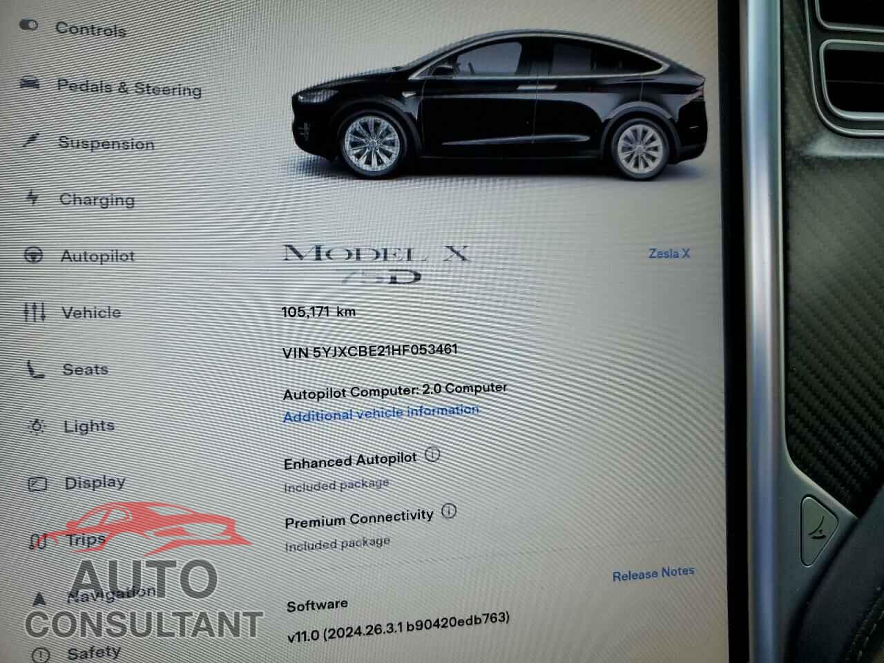 TESLA MODEL X 2017 - 5YJXCBE21HF053461