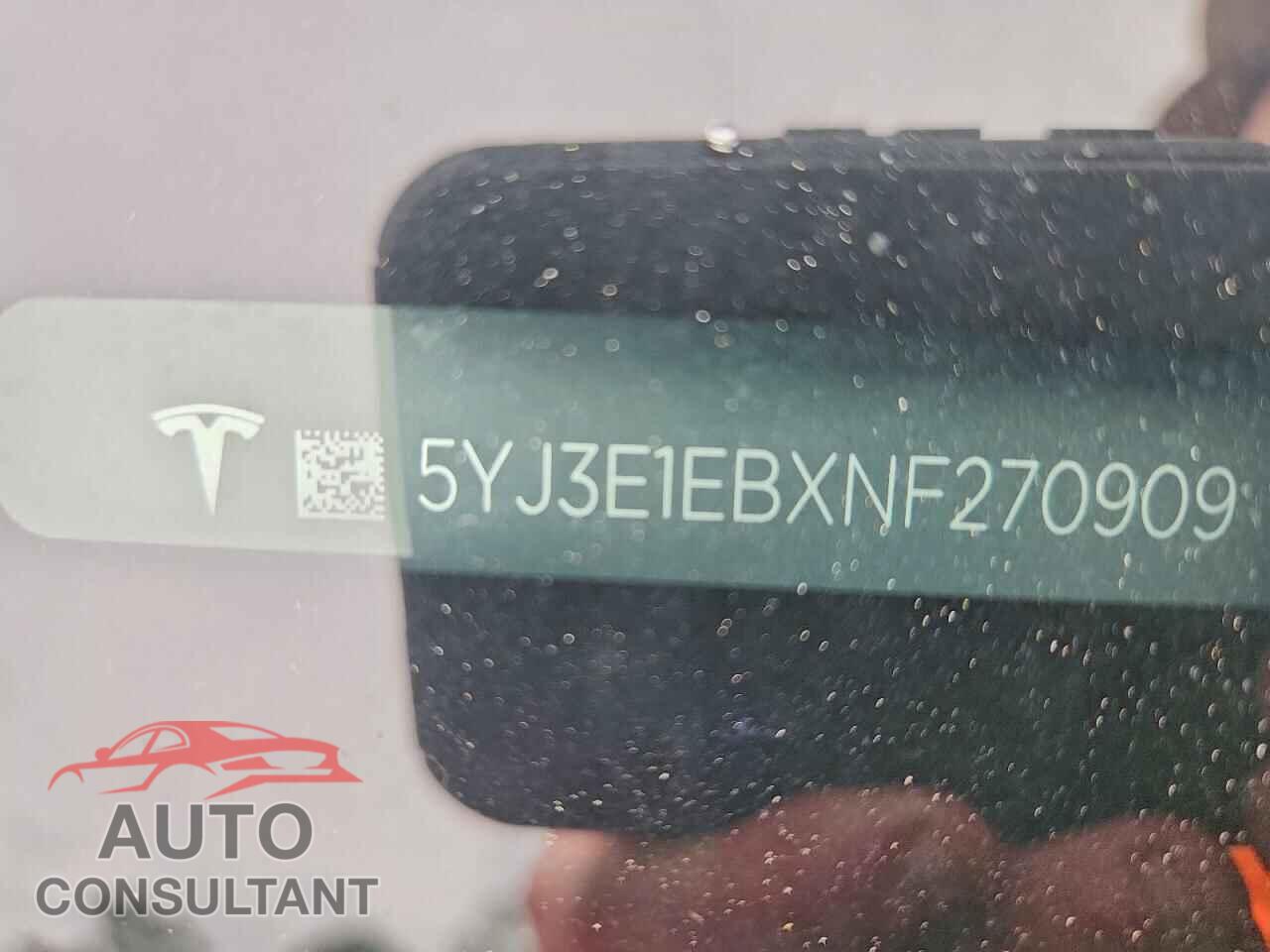 TESLA MODEL 3 2022 - 5YJ3E1EBXNF270909