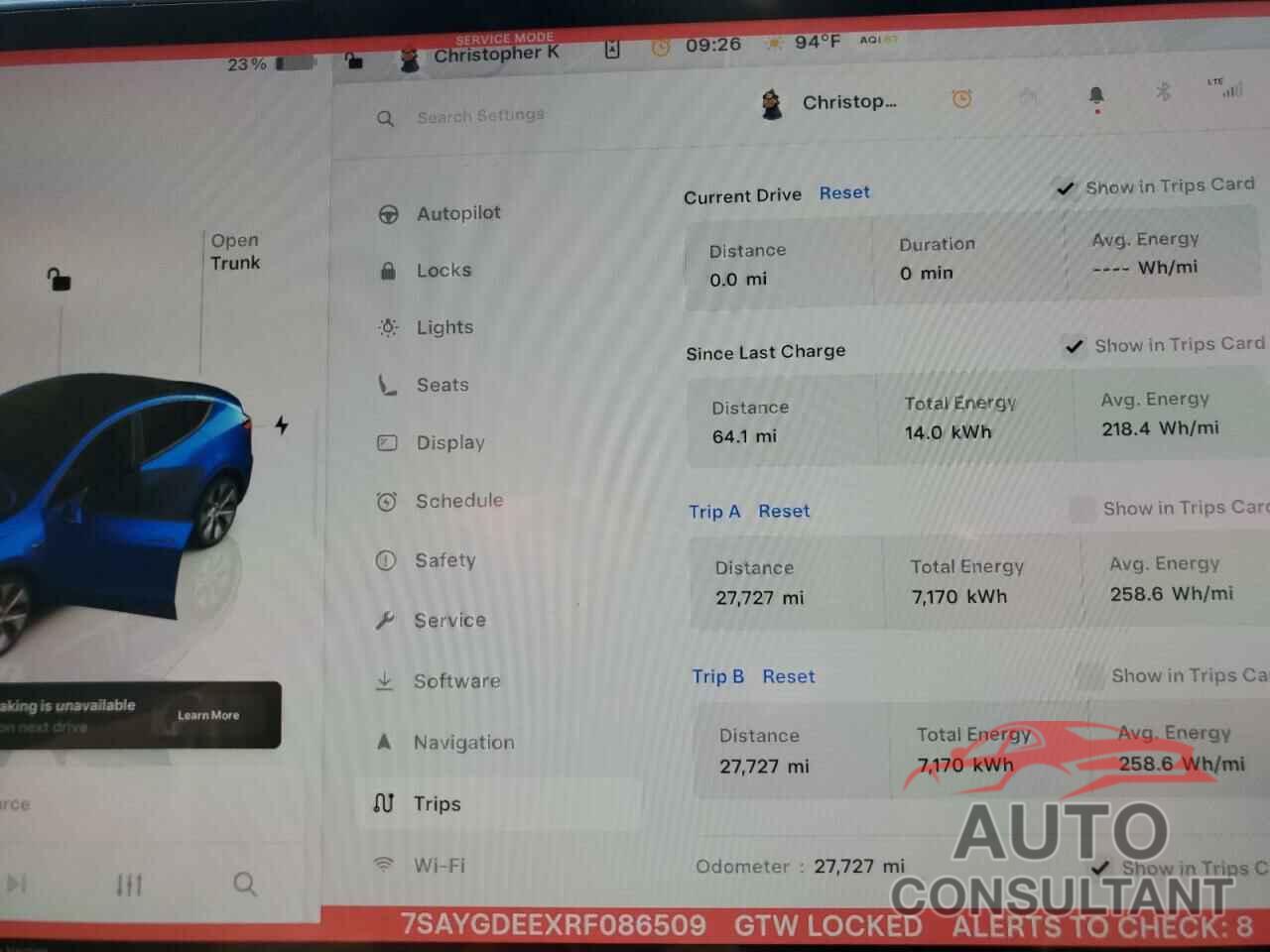 TESLA MODEL Y 2024 - 7SAYGDEEXRF086509