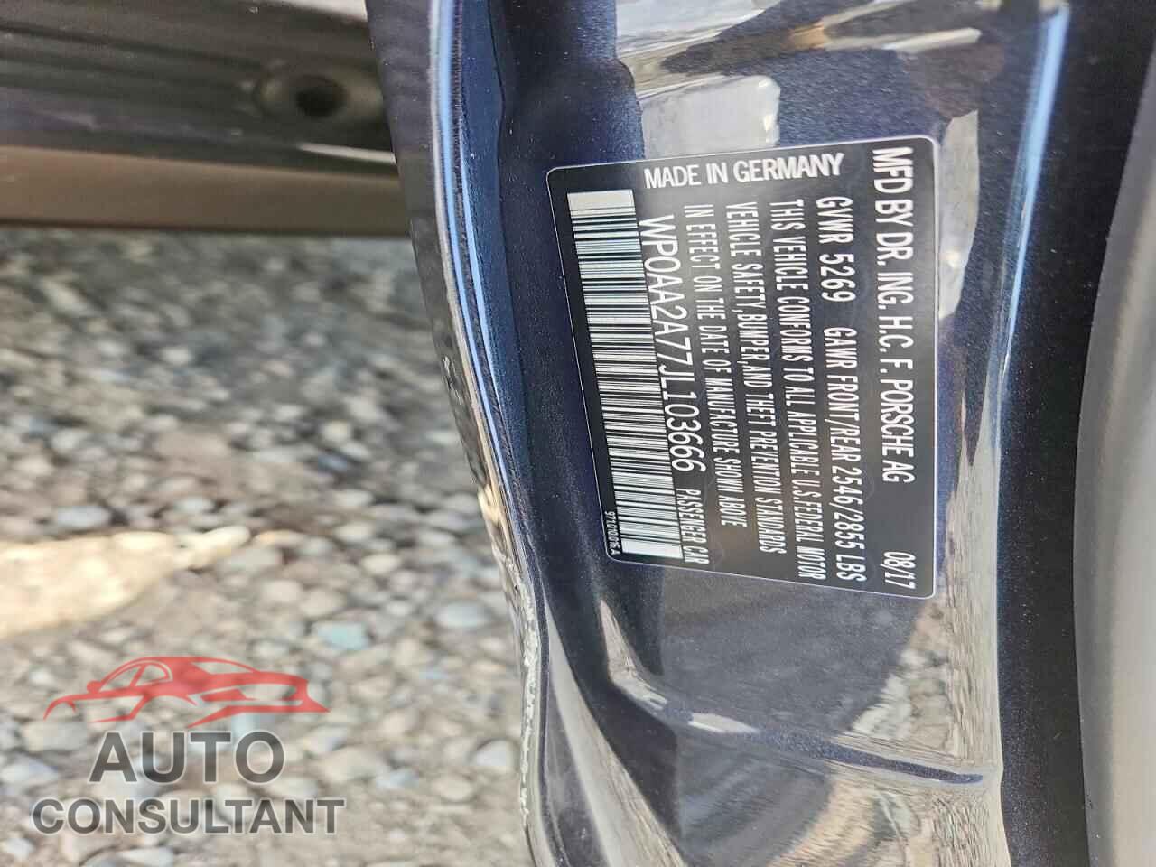 PORSCHE PANAMERA 2018 - WP0AA2A77JL103666