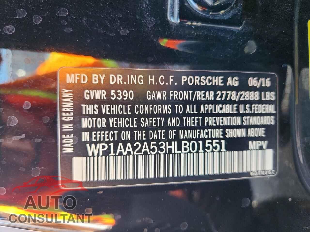 PORSCHE MACAN 2017 - WP1AA2A53HLB01551