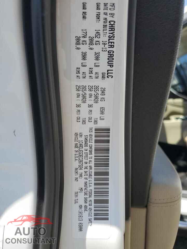 DODGE DURANGO 2014 - 1C4RDJEG3EC267324