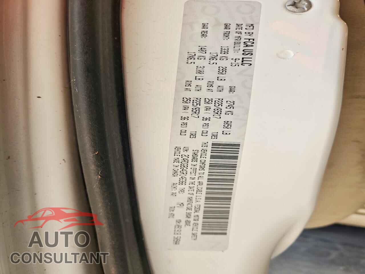 DODGE CARAVAN 2016 - 2C4RDGBG4GR146366